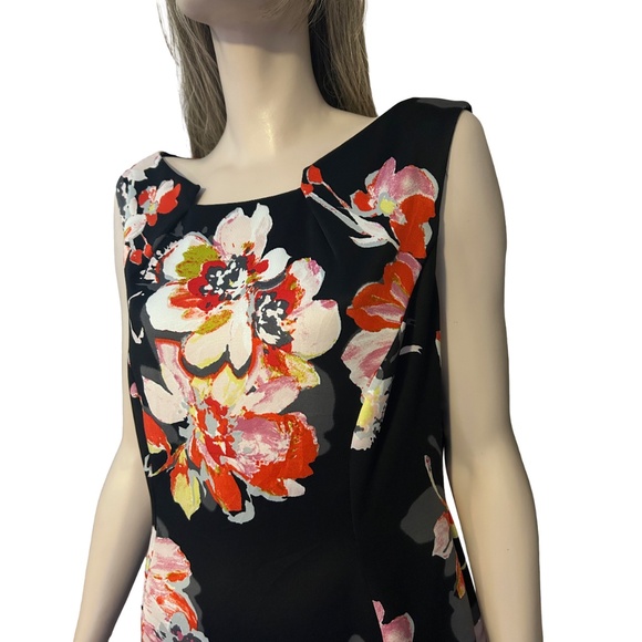 Tahari ASL Kathy Dress Sheath Sleeveless Floral Print NWT - Picture 7 of 13